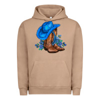Pigment Burro valentines day blue boots cowgirl hat and roses Urban Hoodie - AdoDesignShop