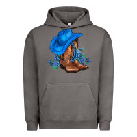 Pigment Tornado valentines day blue boots cowgirl hat and roses Urban Hoodie - AdoDesignShop