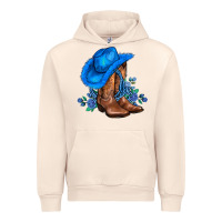 Sandshell valentines day blue boots cowgirl hat and roses Urban Hoodie - AdoDesignShop