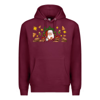 Burgundy Christmas feeling jolly santa Premium Hoodie - Artiststas