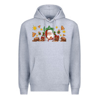 Heather Grey Christmas feeling jolly santa Premium Hoodie - Artiststas