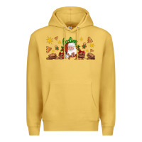 Antique Gold Christmas feeling jolly santa Premium Hoodie - Artiststas