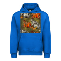 Cobalt squirrel pumpkin seamless Urban Hoodie - BundleAndBundleShop