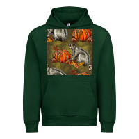 Forest Green squirrel pumpkin seamless Urban Hoodie - BundleAndBundleShop