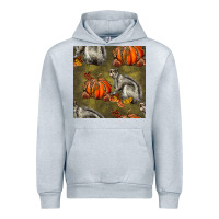 Heather Grey squirrel pumpkin seamless Urban Hoodie - BundleAndBundleShop