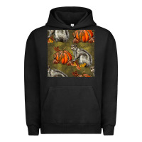 Pigment Black squirrel pumpkin seamless Urban Hoodie - BundleAndBundleShop
