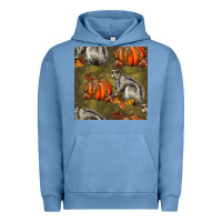 Pigment Pebble Blue squirrel pumpkin seamless Urban Hoodie - BundleAndBundleShop