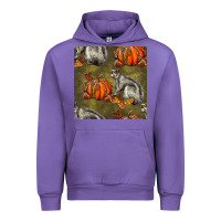 Tulip squirrel pumpkin seamless Urban Hoodie - BundleAndBundleShop