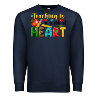 Navy teaching is a work of heart tbw Premium Sweatshirt - texasbilliewilder