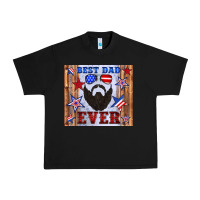 Best Dad Ever American Flag Urban Heavy Tee | Teevron