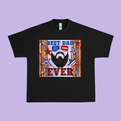 Best Dad Ever American Flag Urban Heavy Tee Designed By Artiststas