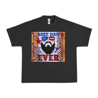Pigment Black best dad ever american flag Urban Heavy Tee - Artiststas
