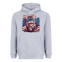 Heather Grey cat4 Heavyweight Hoodie - Unal Design