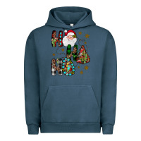 Pigment Midnight Navy ho ho ho Urban Hoodie - JahusDesignShop
