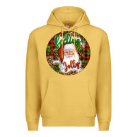 Antique Gold Christmas feeling jolly santa Premium Hoodie - Artiststas
