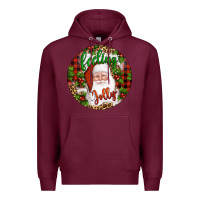 Burgundy Christmas feeling jolly santa Premium Hoodie - Artiststas