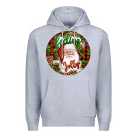 Heather Grey Christmas feeling jolly santa Premium Hoodie - Artiststas