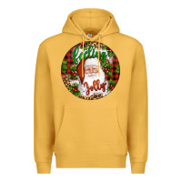 Mustard Christmas feeling jolly santa Premium Hoodie - Artiststas