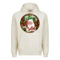 Oatmeal Heather Christmas feeling jolly santa Premium Hoodie - Artiststas
