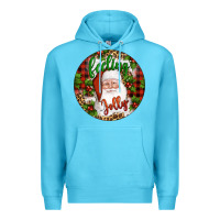 Ocean Blue Christmas feeling jolly santa Premium Hoodie - Artiststas