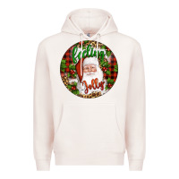Pale Pink Christmas feeling jolly santa Premium Hoodie - Artiststas