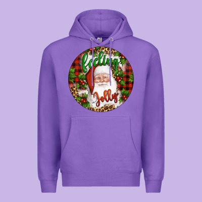Christmas Feeling Jolly Santa Premium Hoodie Designed By Artiststas