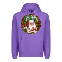 Purple Christmas feeling jolly santa Premium Hoodie - Artiststas