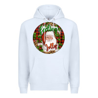 White Christmas feeling jolly santa Premium Hoodie - Artiststas