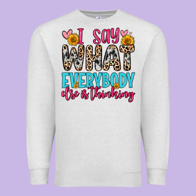 Premium Sweatshirt i say what everybody else is thinking