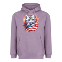Lavender cat6 Heavyweight Hoodie - Unal Design
