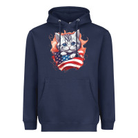 Navy cat6 Heavyweight Hoodie - Unal Design