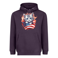 Plum cat6 Heavyweight Hoodie - Unal Design