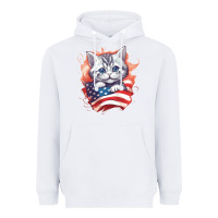 White cat6 Heavyweight Hoodie - Unal Design