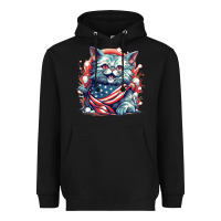Black cat7 Heavyweight Hoodie - Unal Design