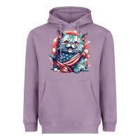 Lavender cat7 Heavyweight Hoodie - Unal Design