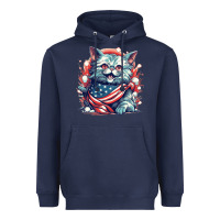 Navy cat7 Heavyweight Hoodie - Unal Design