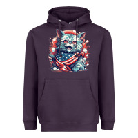 Plum cat7 Heavyweight Hoodie - Unal Design