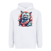 White cat7 Heavyweight Hoodie - Unal Design