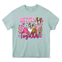 Arona Be Mine Valentine Dog Heavy Core Tee - CowhideDigitalArt