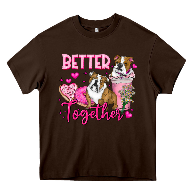 Be Mine Valentine Dog Heavy Core Tee by CowhideDigitalArt | Teevron