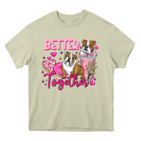 Mossy Be Mine Valentine Dog Heavy Core Tee - CowhideDigitalArt