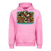 Fuchsia Pink Christmas cross Urban Hoodie - JahusDesignShop