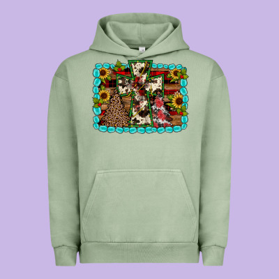Christmas Cross Urban Hoodie Designed By Jahusdesignshop