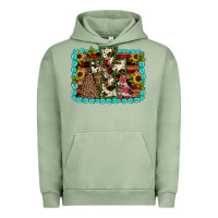 Pigment Oil Green Christmas cross Urban Hoodie - JahusDesignShop
