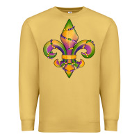 Antique Gold mardi gras fleur de lis Premium Sweatshirt - RanaPortraitStore