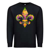 Black mardi gras fleur de lis Premium Sweatshirt - RanaPortraitStore