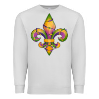 Dove Grey mardi gras fleur de lis Premium Sweatshirt - RanaPortraitStore