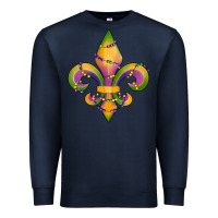 Navy mardi gras fleur de lis Premium Sweatshirt - RanaPortraitStore