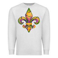 Oatmeal Heather mardi gras fleur de lis Premium Sweatshirt - RanaPortraitStore