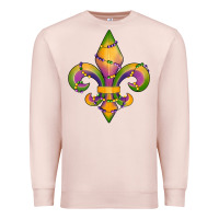 Pale Pink mardi gras fleur de lis Premium Sweatshirt - RanaPortraitStore
